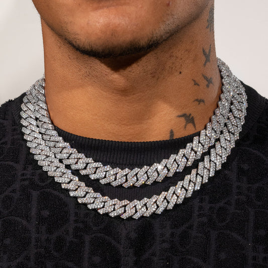 Luca Iced Prong Cuban Link Chain